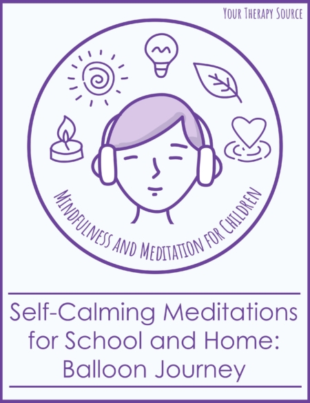 These 5 minute meditations for kids include deep breathing techniques taking the children on an adventure flying through the sky with a balloon to self- calm.  